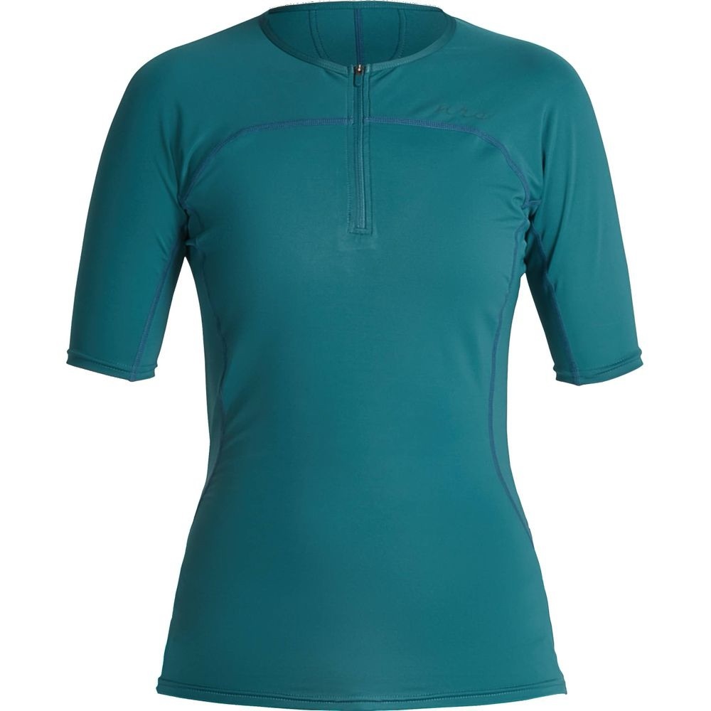 NRS Women’s Rashguard Short-Sleeve Shirt Teal UPF 50+